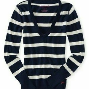 Navy striped sweatshirt